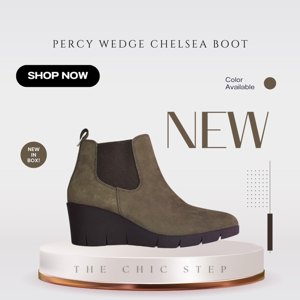 Cliffs by White Mountain Percy Wedge Chelsea Boot Olive Green/Black 9M